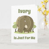 Elfenbein ist nur für mich karte (Gelbe Blume)