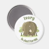 Elfenbein ist nur für mich Magnet (Vorderseite/Rückseite)