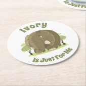 Elfenbein ist nur für mich Papier Untersetzer (Angewinkelt)