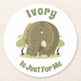 Elfenbein ist nur für mich Papier Untersetzer