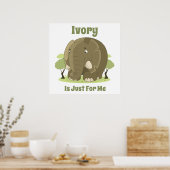 Elfenbein ist nur für mich poster (Küche)