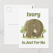 Elfenbein ist nur für mich postkarte (Vorne/Hinten)