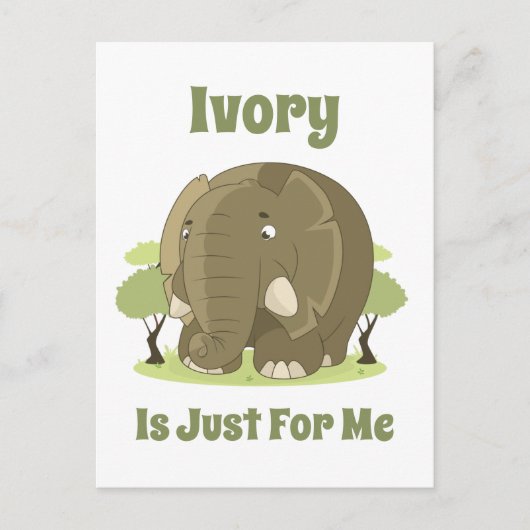 Elfenbein ist nur für mich postkarte (Vorderseite)