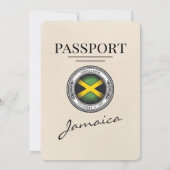 Elfenbein Jamaica Pass Einladung zur Hochzeit (Rückseite)