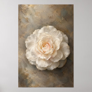 Elfenbein-Kamelien-Fine-Art-Blumen-Wandkunst Poster