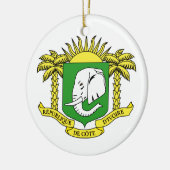 Elfenbein+Küsten-Stern Keramik Ornament (Links)