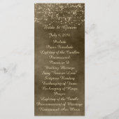 Elfenbein-Laternen Hochzeitsprogrammkarte Programm (Rückseite)