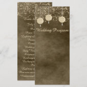 Elfenbein-Laternen Hochzeitsprogrammkarte Programm (Vorne/Hinten)