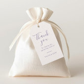 Elfenbein & Lavendel | Chic Script Danke Hochzeit Geschenkanhänger