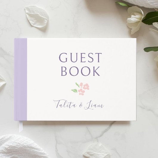 Elfenbein & Lavendel |  Florale Hochzeit  Gästebuch