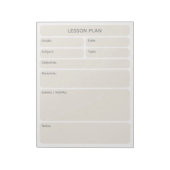 Elfenbein-Lernplanerpapier Notizblock (Rotiert)