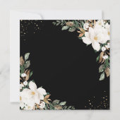 Elfenbein Magnolias Cotton Blumengrün Hochzeit Einladung (Rückseite)