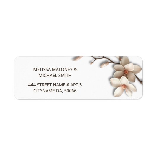 Elfenbein-Magnolie 3D-Blumen |  Hochzeit (Vorne)