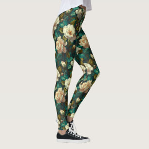 Elfenbein-Maternitäts-Gardenien-Ästhetische Gesche Leggings