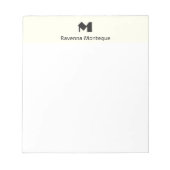 Elfenbein-Minimal-Personalisierter Name Buchstabe Notizblock (Vorderseite)
