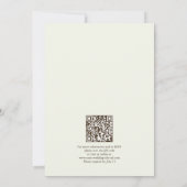 Elfenbein-Minimalist-Boho-Elegant-Script-Hochzeit Einladung (Rückseite)