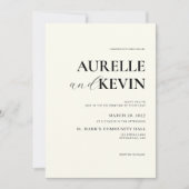 Elfenbein minimalist modernes elegantes QR-Code Ho Einladung (Vorderseite)