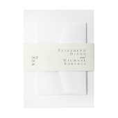 Elfenbein minimalistischer Boho-Script-Hochzeit Einladungsbanderole (Vorderseite Beispiel)