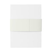 Elfenbein minimalistischer Boho-Script-Hochzeit Einladungsbanderole (Rückseitenbeispiel)