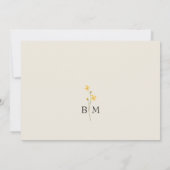 Elfenbein minimalistisches Foto Hochzeit Save The Date (Rückseite)