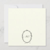 Elfenbein mit Schwarzer Kranz-Einladung (Rückseite)