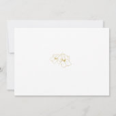 Elfenbein | Modern Gold Floral Save the Date Karte (Rückseite)
