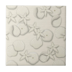 Elfenbein-Muscheln Fliese