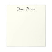 Elfenbein persönlich notizblock (Vorderseite)