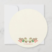 Elfenbein Pfefferminzkorallenblumenöl Brautparty l Einladung (Rückseite)