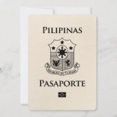 Elfenbein Philippinen Reisepass Save The Date (Vorderseite)