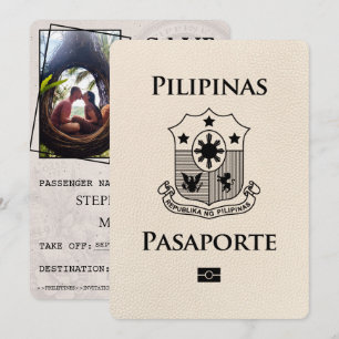 Elfenbein Philippinen Reisepass Save The Date