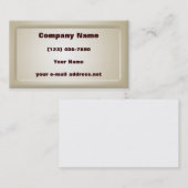 Elfenbein prägeartiger Rahmen Visitenkarte (Vorne/Hinten)