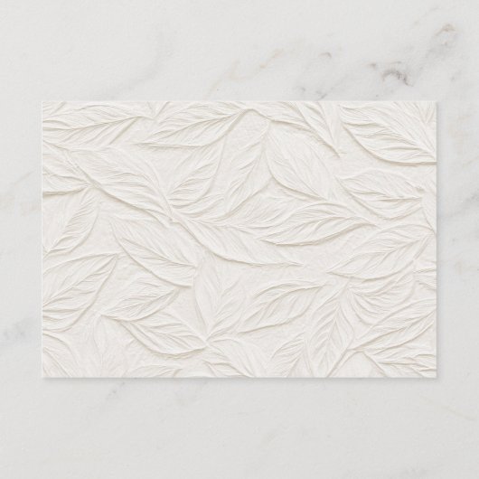 Elfenbein QR-Code Hochzeitsdetails Begleitkarte (Rückseite)