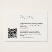 Elfenbein | QR Code Hochzeitskarte (Vorderseite)