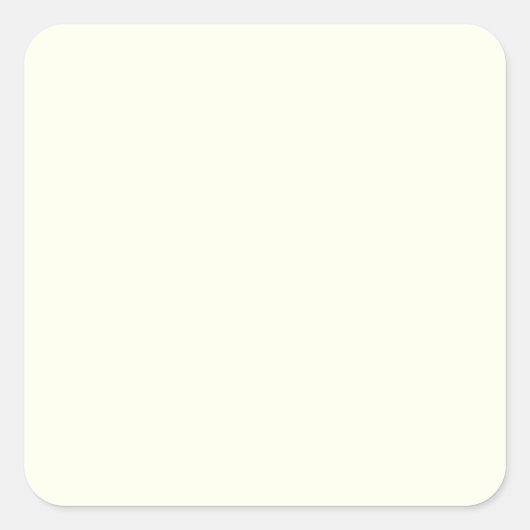 Elfenbein Quadratischer Aufkleber (Vorderseite)