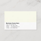 Elfenbein | "Rein und elegant" Visitenkarte (Rückseite)