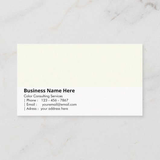 Elfenbein | "Rein und elegant" Visitenkarte (Rückseite)