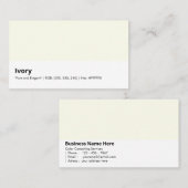 Elfenbein | "Rein und elegant" Visitenkarte (Vorne/Hinten)