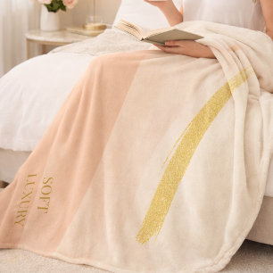 Elfenbein-Rosa-Gold-Fliesblanke Fleecedecke