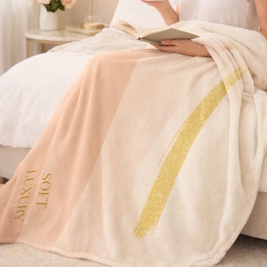 Elfenbein-Rosa-Gold-Fliesblanke Fleecedecke