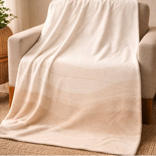 Elfenbein-Rosa-Wellen-Fliesblanke Fleecedecke