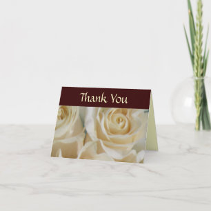 Elfenbein Rose Hochzeit Dankeschön Karte