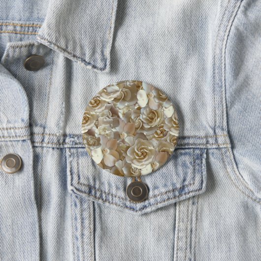 Elfenbein-Rosenmuster – Elegante Blumenkunst Button (Beispiel)