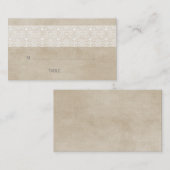 Elfenbein Rustic Lace Wedding Platzkarte (Vorne/Hinten)