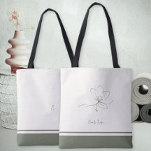 Elfenbein-Sage-Grün-Blumen-Linienkunst Minimalisti
