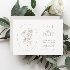 Elfenbein & Sand | Chic Hochzeit Floral Save the D Date