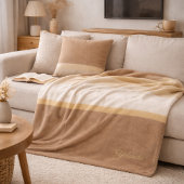 Elfenbein-Sand-Verlaufs-Fliesblanke Fleecedecke