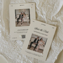 Elfenbein & Schwarze Old Money Hochzeit Save the D