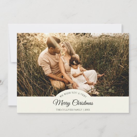 Elfenbein sehr frohe Weihnachten Vier Foto Horizon (Vorderseite)