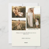 Elfenbein Sehr frohe Weihnachten Vier Foto Vertika (Rückseite)